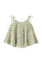 【予約販売】SAAZ PRINT フラワープリント ティアードキャミソール マーレット/Merlette ライトグリーン