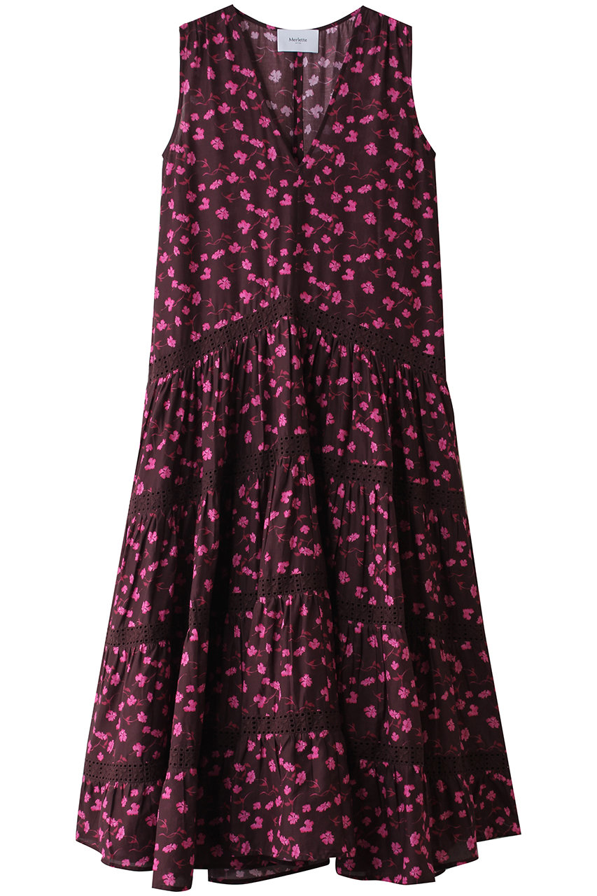 Merlette(マーレット)｜WALLIS PRINT フラワープリント Vネック