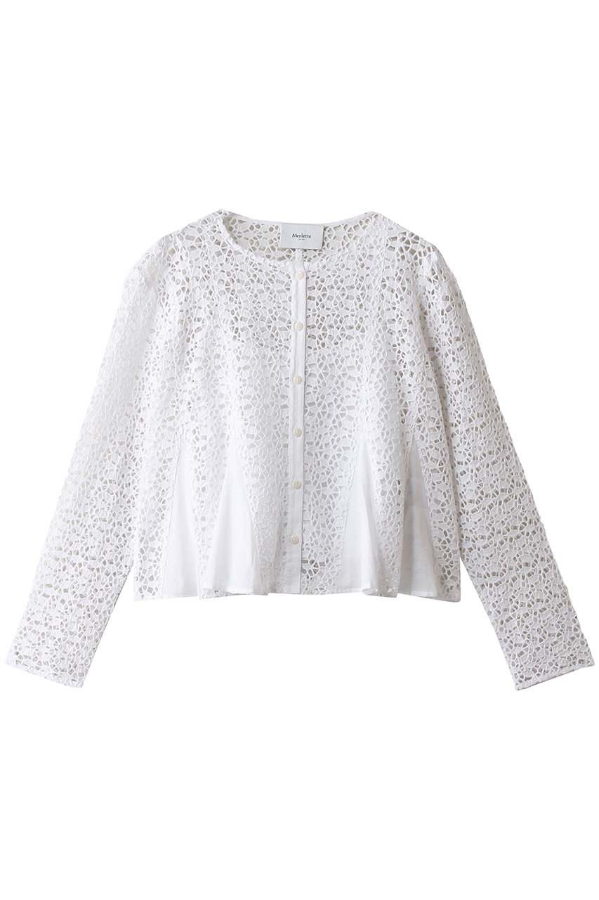 Merlette(マーレット)｜ORO アイレットレース ゴデットヘムブラウス