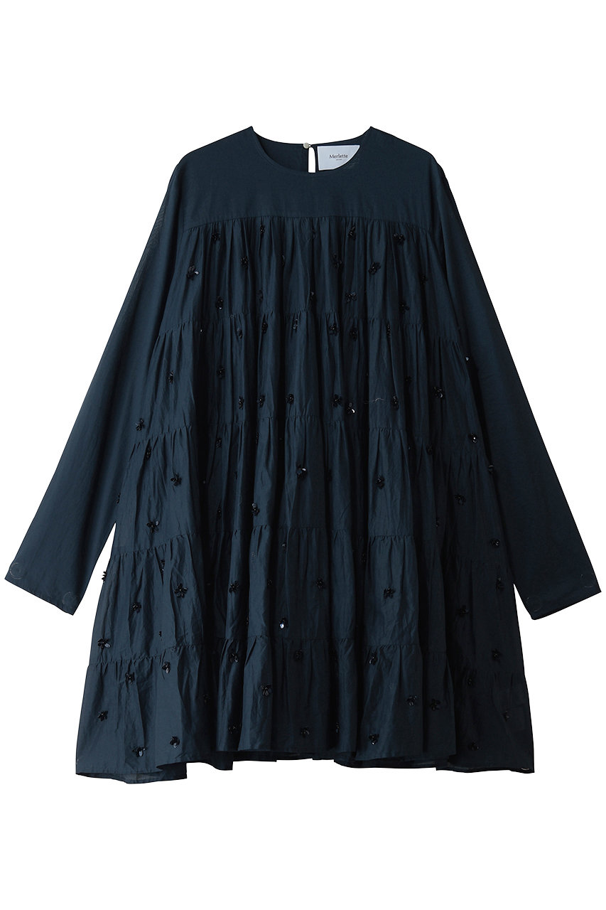 【10th】SOLIMAN EMBROIDERED フラワースパンコール ティアードドレス