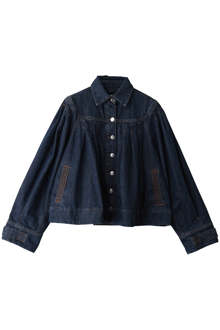 EASTON ダークウォッシュプリーツ デニムジャケット