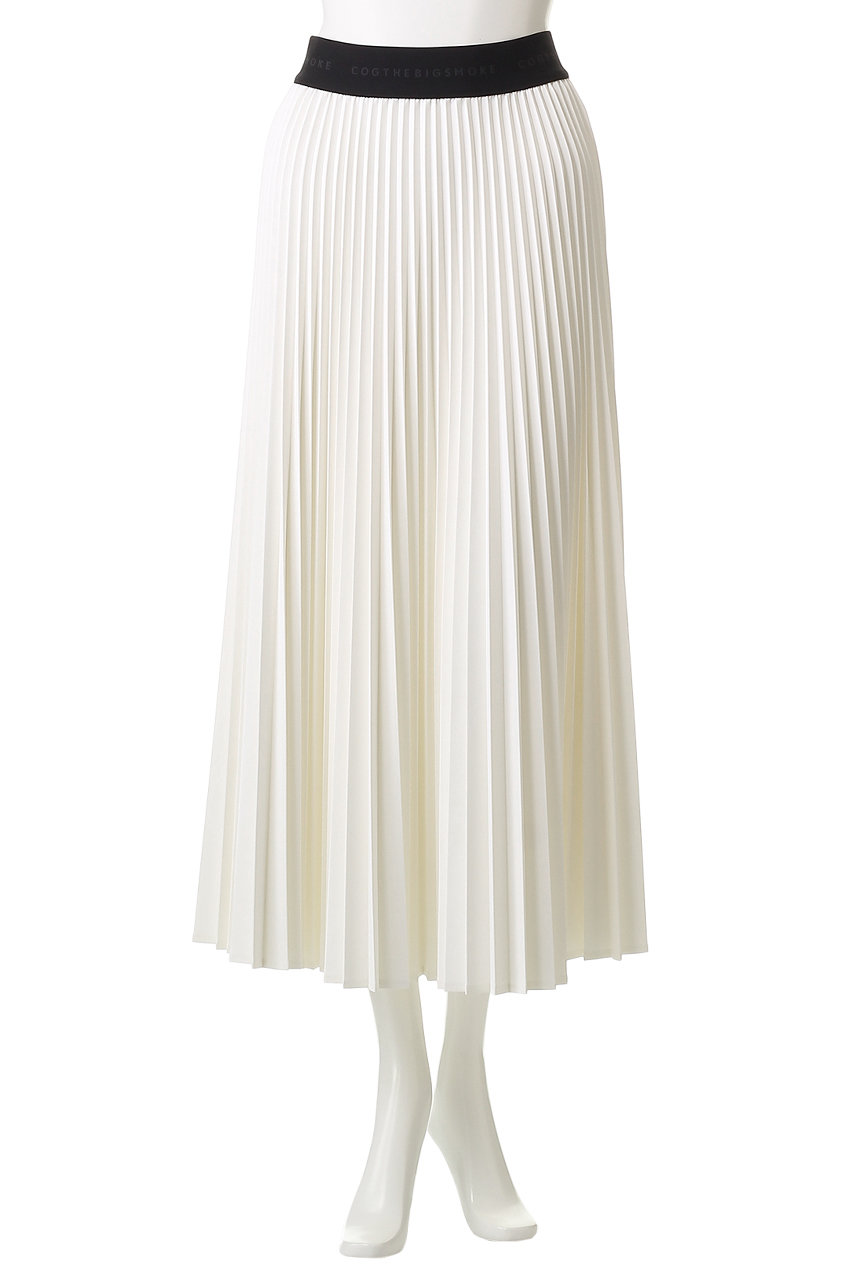 chieko+ soft volume skirt​ 36 ホワイト　スカート COGTHEBIGSMOKE(コグ ザ ビッグスモーク)｜13 NESSA ACCORDION PLEATED
