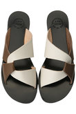Allai バイカラーフラットサンダル