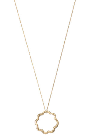 カオル/KAORUのMIMOSA K10 ピンクゴールドロングペンダント