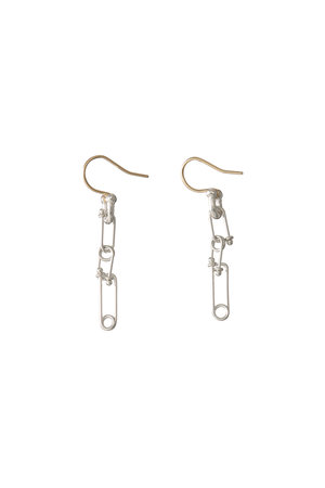 カオル/KAORUの【受注生産】BRAID シルバードロップピアス S(150100/150101)