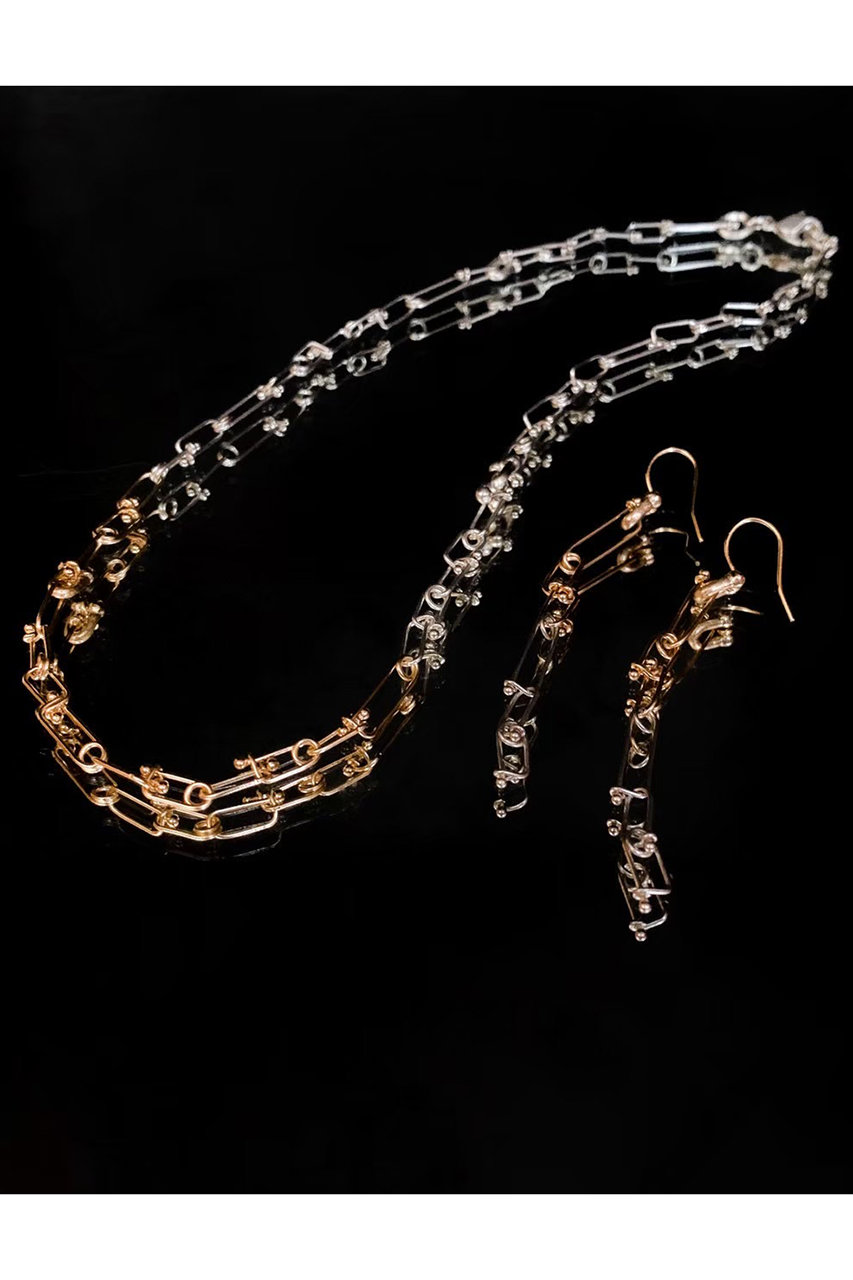 KAORU(カオル)｜BRAID ショートネックレスSG/シルバー×ゴールド の通販