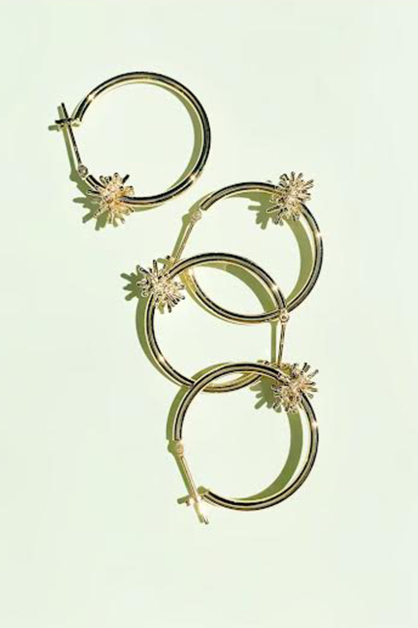 KAORU(カオル)｜【受注生産】STARDUST シルバー×ゴールド フープ