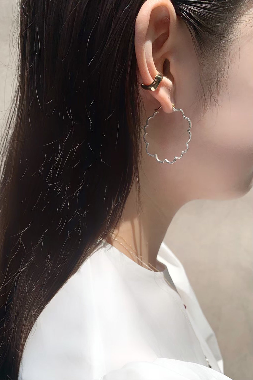 KAORU(カオル)｜MIMOSA シルバーフープピアス L/シルバー の通販