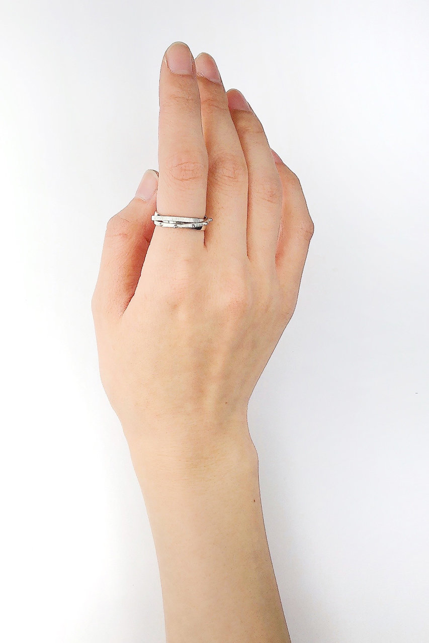 ジュエリー　KAORU  3種類の指輪 KAORU(カオル)｜DOT シルバー リング 3連/シルバー の通販｜ELLESHOP