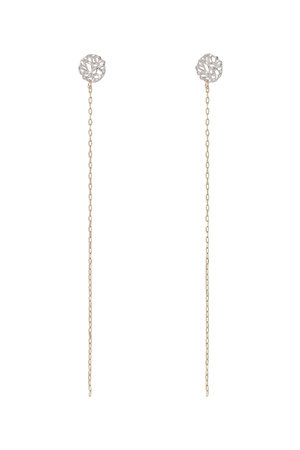 カオル/KAORUのAllium シルバー・ゴールドミックス ロングピアス(150100/150101)