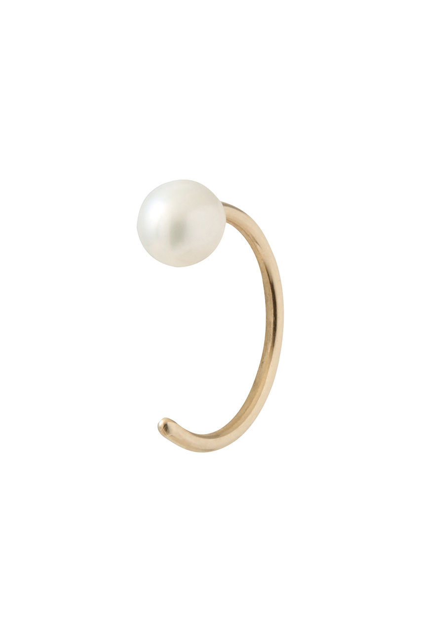 Pearl ゴールド フープピアス（片耳用）