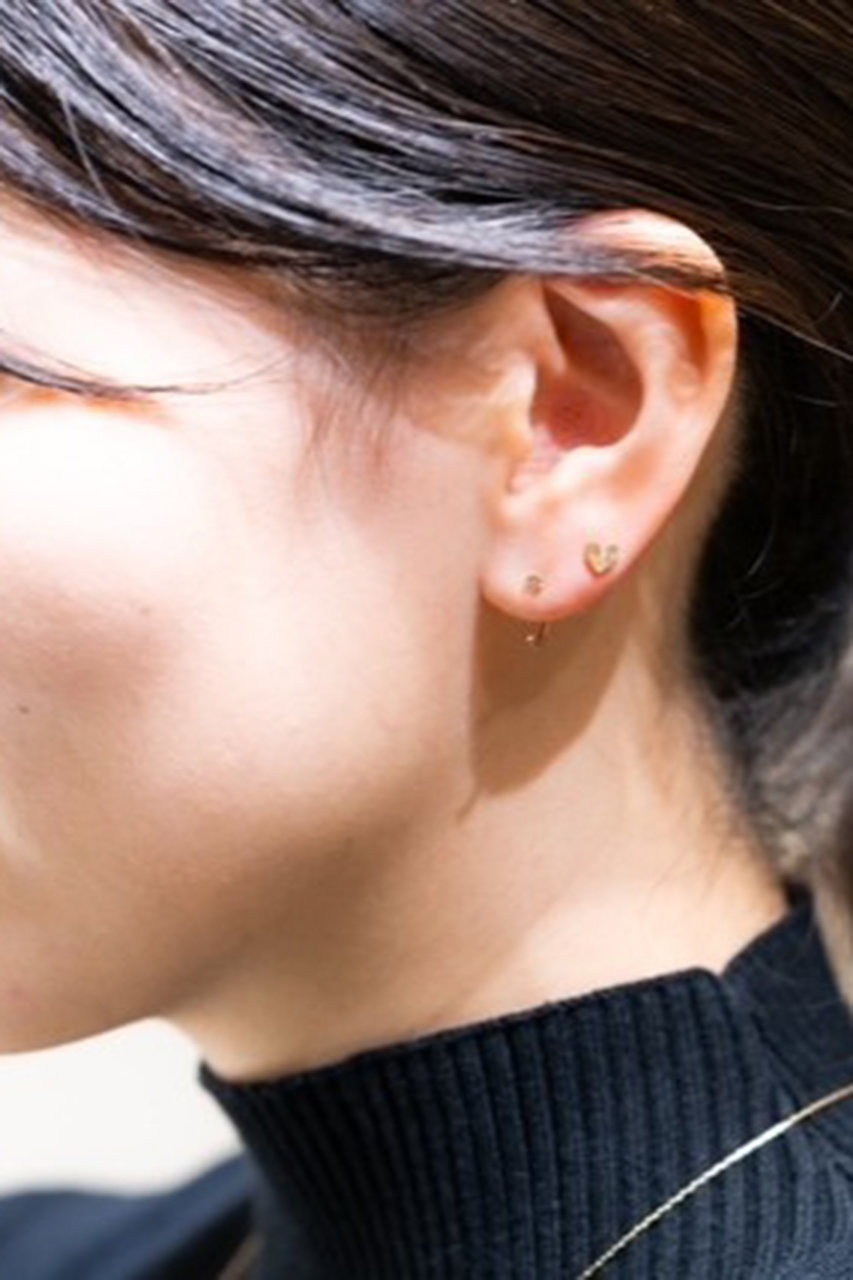 KAORU(カオル)｜Diamond ゴールド フープピアス（片耳用）/ゴールド の