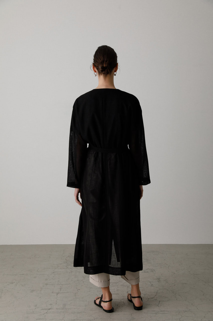 RIM.ARK(リムアーク)|Front lapel summer gown/ガウン/ブラック の ...