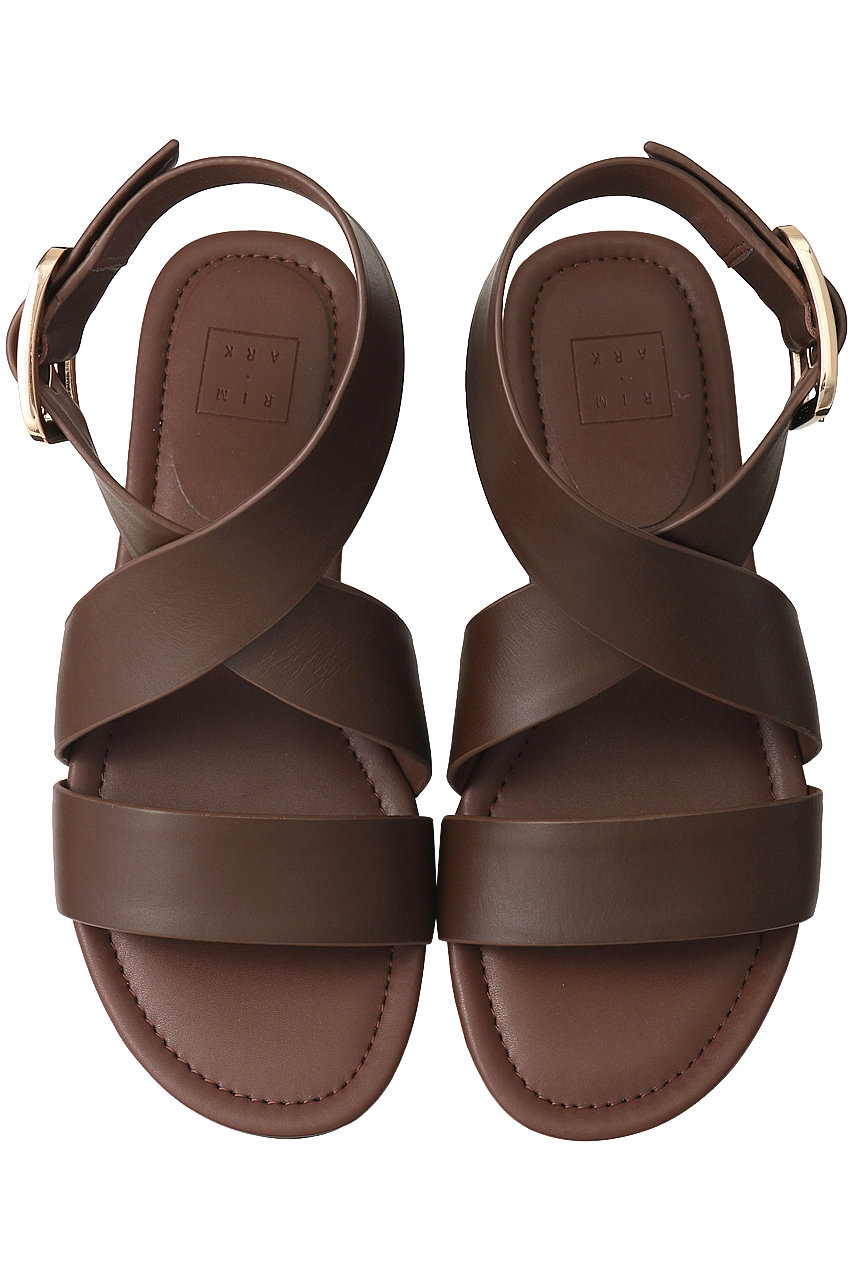 Cross strap leather sandal/サンダル