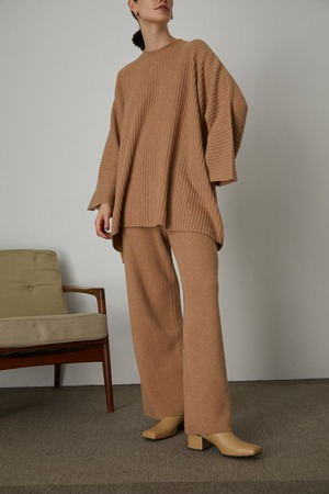 Wide square knit set up/ニットセットアップ