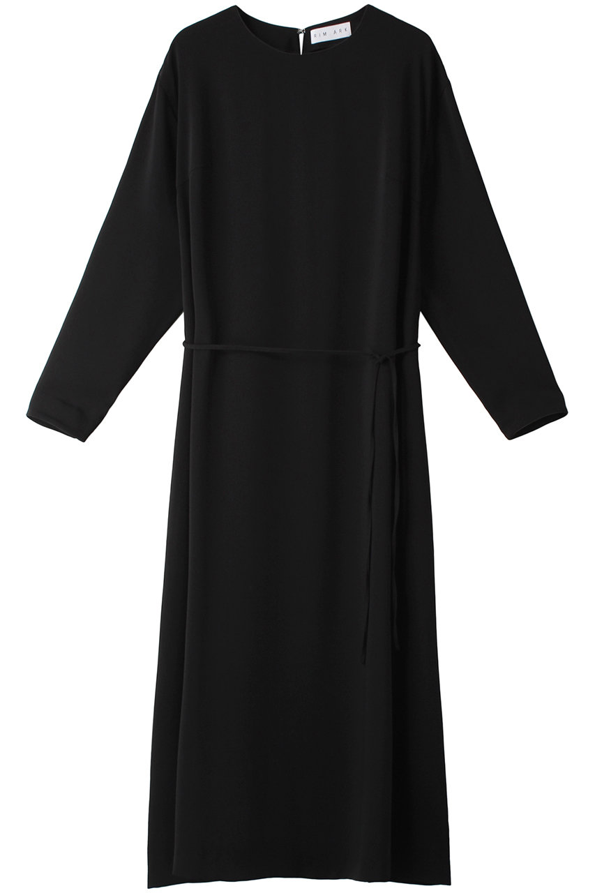 リムアーク/RIM.ARKのR-neck flare dress / ドレス(ブラック/460FSS33-0520)