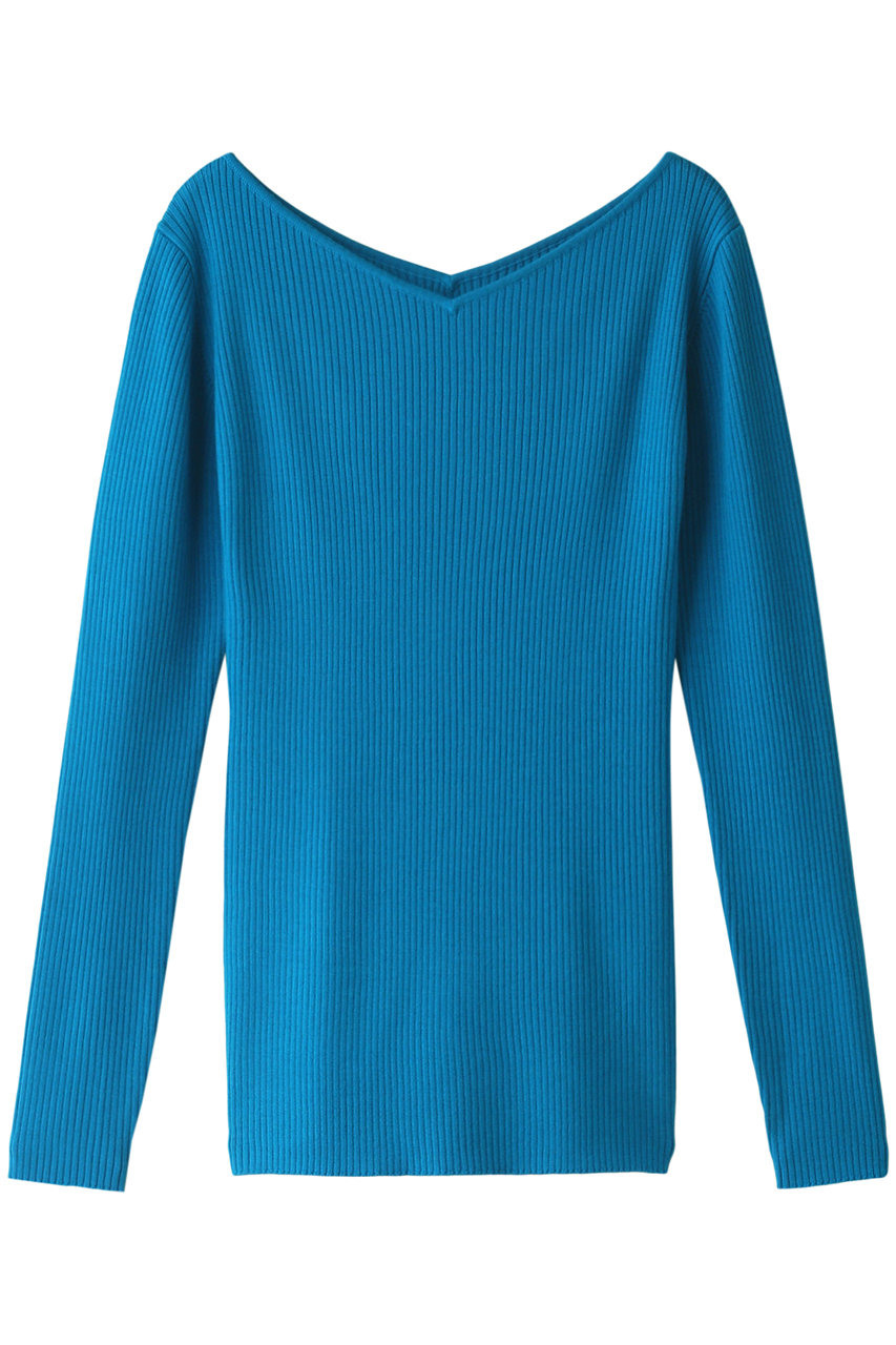 リムアーク/RIM.ARKのBoth V open knit tops/トップス(ブルー/460FAL70-0300)