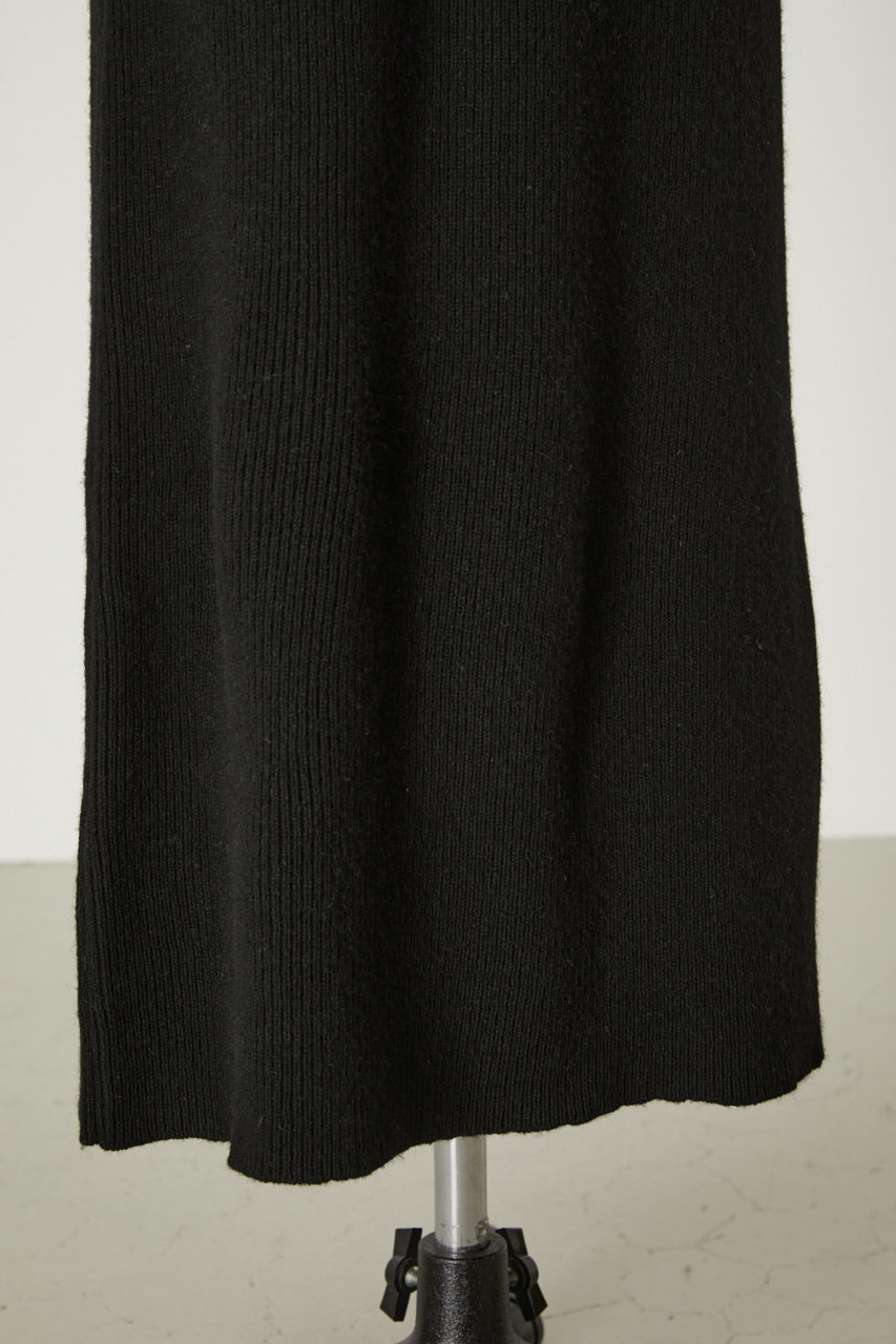 puff sleeve knit op blackレディース