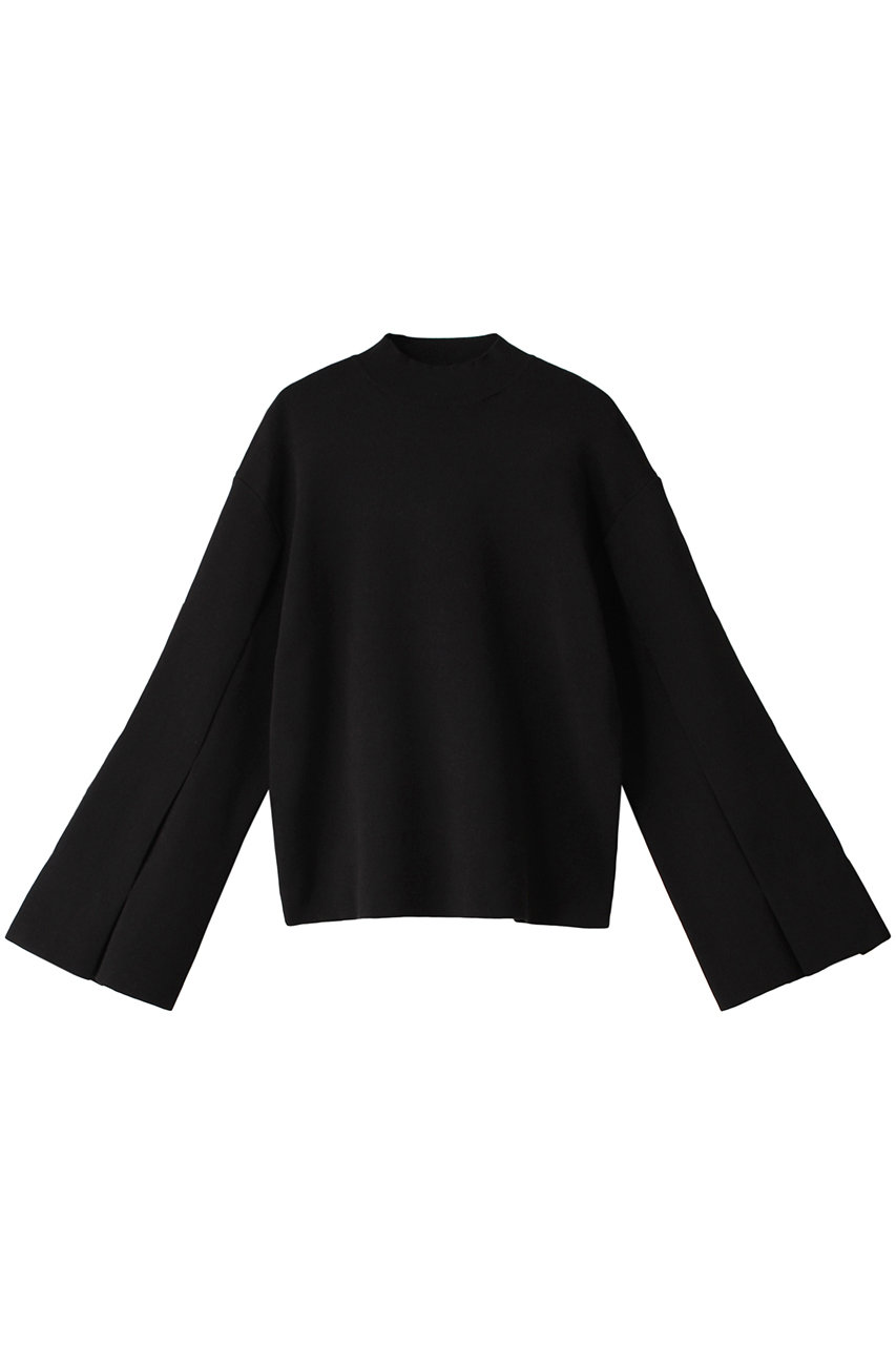 ＜ELLE SHOP＞ RIM.ARK Shaped sleeve knit tops/ニット (ブラック FREE) リムアーク ELLE SHOP