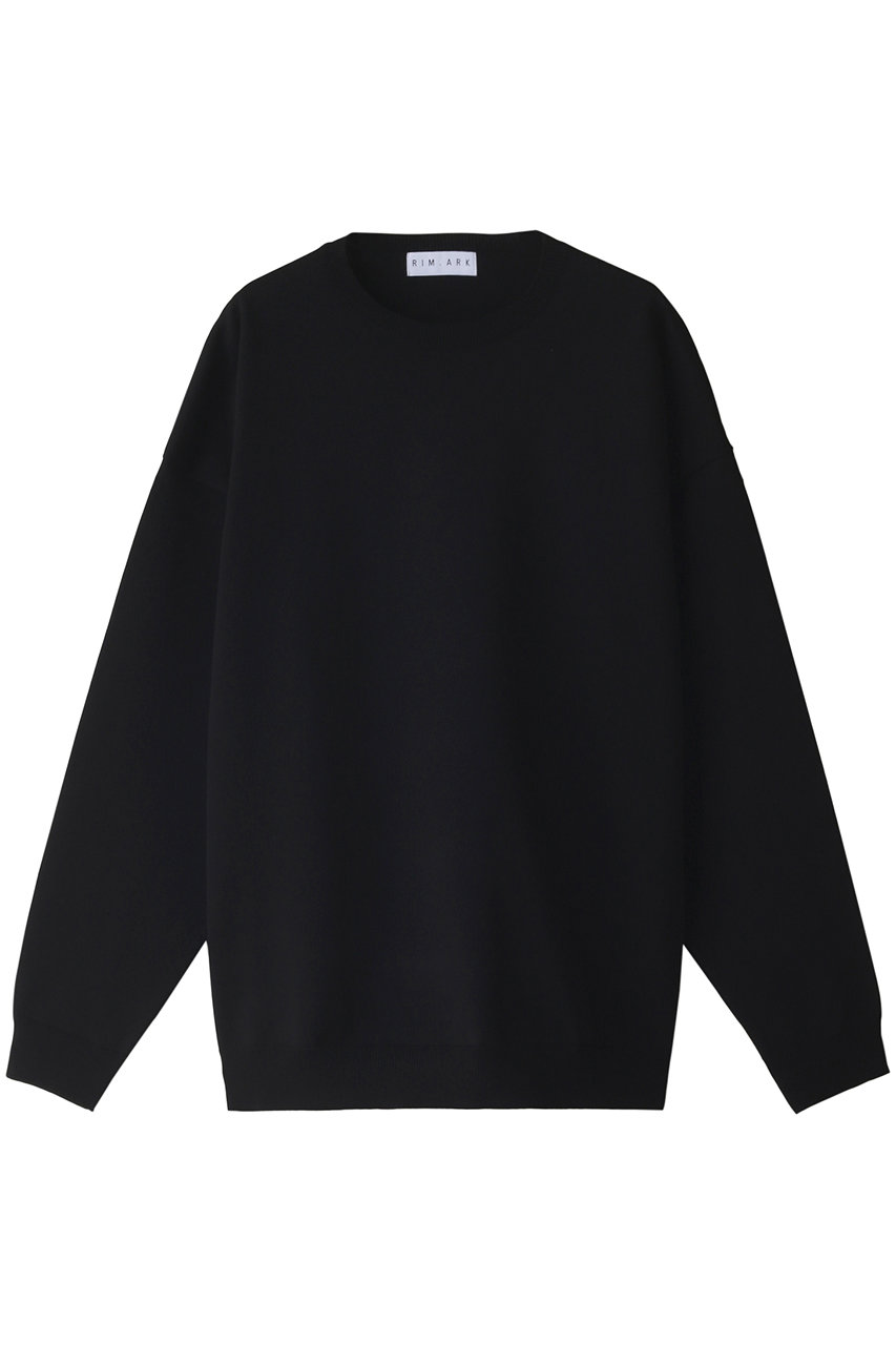 RIM.ARK(リムアーク)｜Basic R-neck knit PO(LARGE)/ニット/ブラック