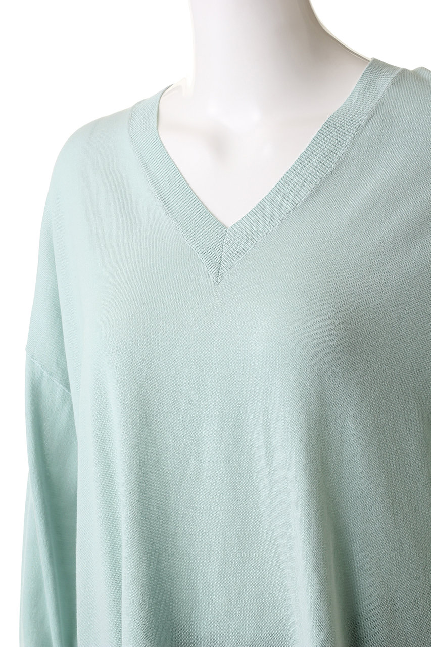 V-neck wide knit PO/ニットプルオーバー