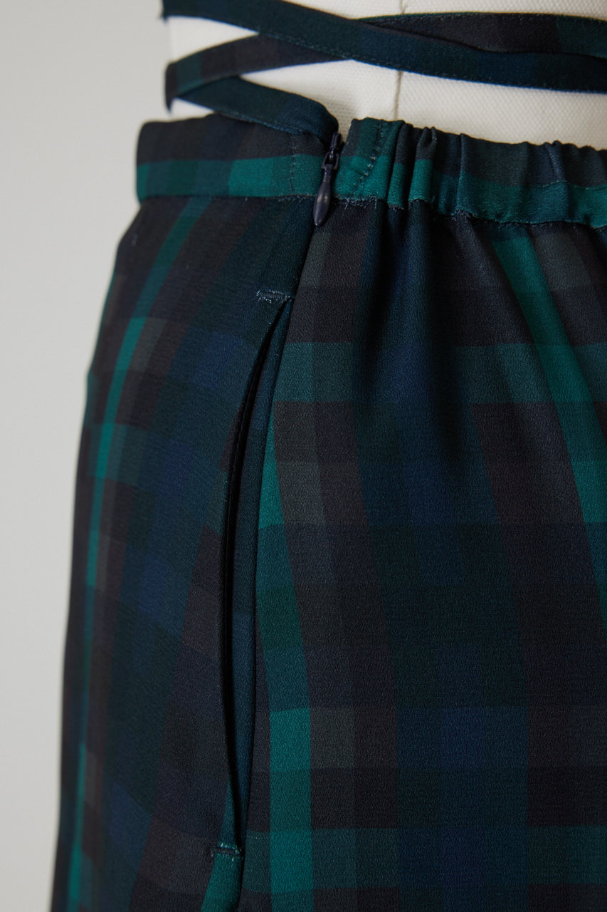 RIM.ARK(リムアーク)｜Geometric grid SK/スカート/グリーン の通販  