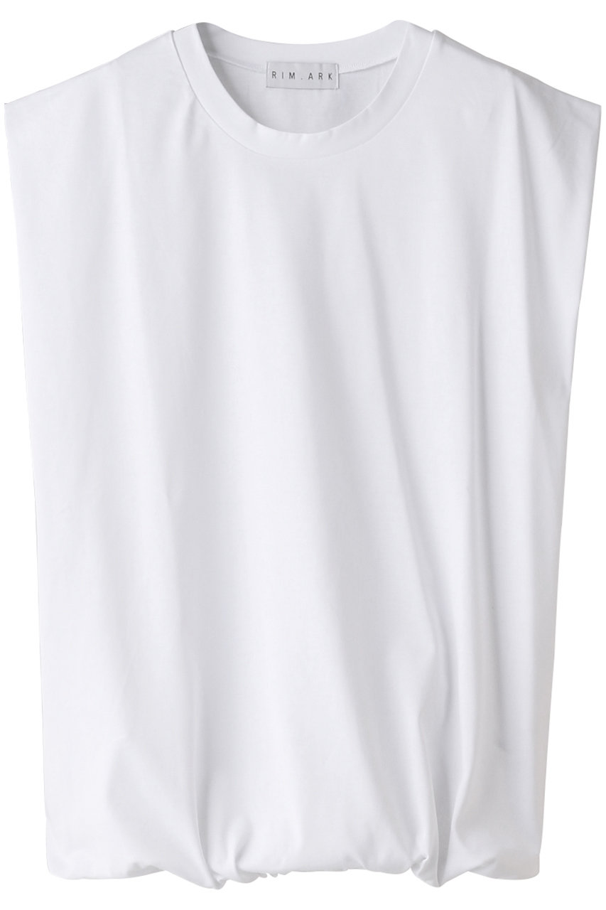 RIM.ARK Drawstring big T/SH/Tシャツ (ホワイト, FREE) リムアーク ELLE SHOP RIM.ARK Drawstring big T/SH/Tシャツ (ホワイト, FREE) リムアーク ELLE SHOP