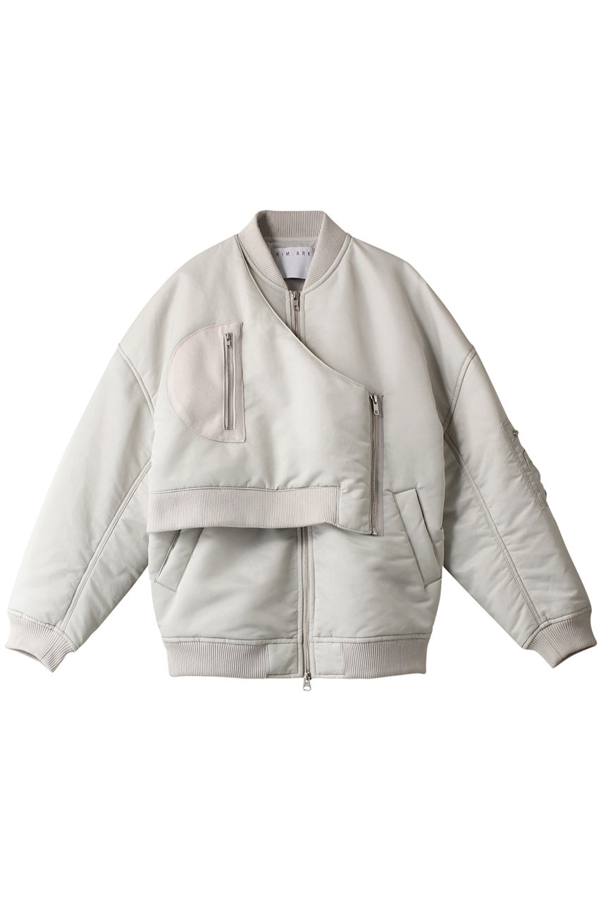 RIM.ARK Front flap MA-1/ブルゾン (ライトグレー, FREE) リムアーク ELLE SHOP RIM.ARK Front flap MA-1/ブルゾン (ライトグレー, FREE) リムアーク ELLE SHOP