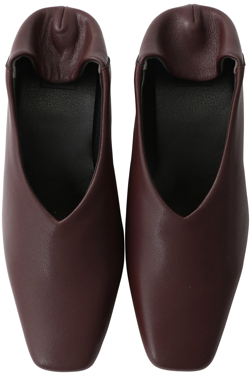 RIM.ARK(リムアーク)｜Angled heel square shoes/シューズ/アイボリー
