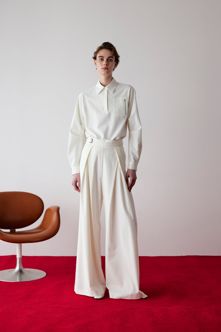 【美品】RIM.ARK Sleeve tuck cut tops ホワイト RIM.ARK(リムアーク)｜Tuck sleeve design cut tops/トップス