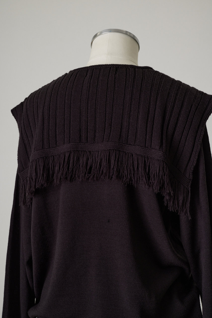 RIM.ARK(リムアーク)｜Shoulder design knit tops/ニット/ダーク ...