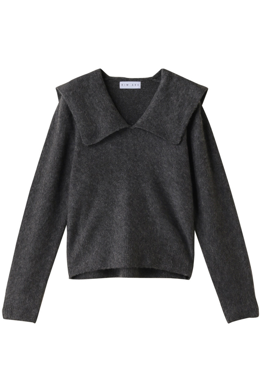 リムアーク/RIM.ARKのWarm v neck knit/ニット(グレー/460GAL70-0250)