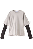 Layered tereko L/T shirt/シャツ