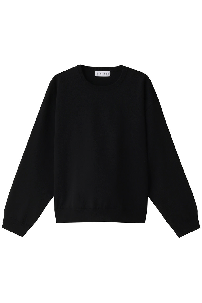 リムアーク/RIM.ARKのBasic R-neck knit PO(SMALL)/ニット(ブラック/460HSS70-0180)