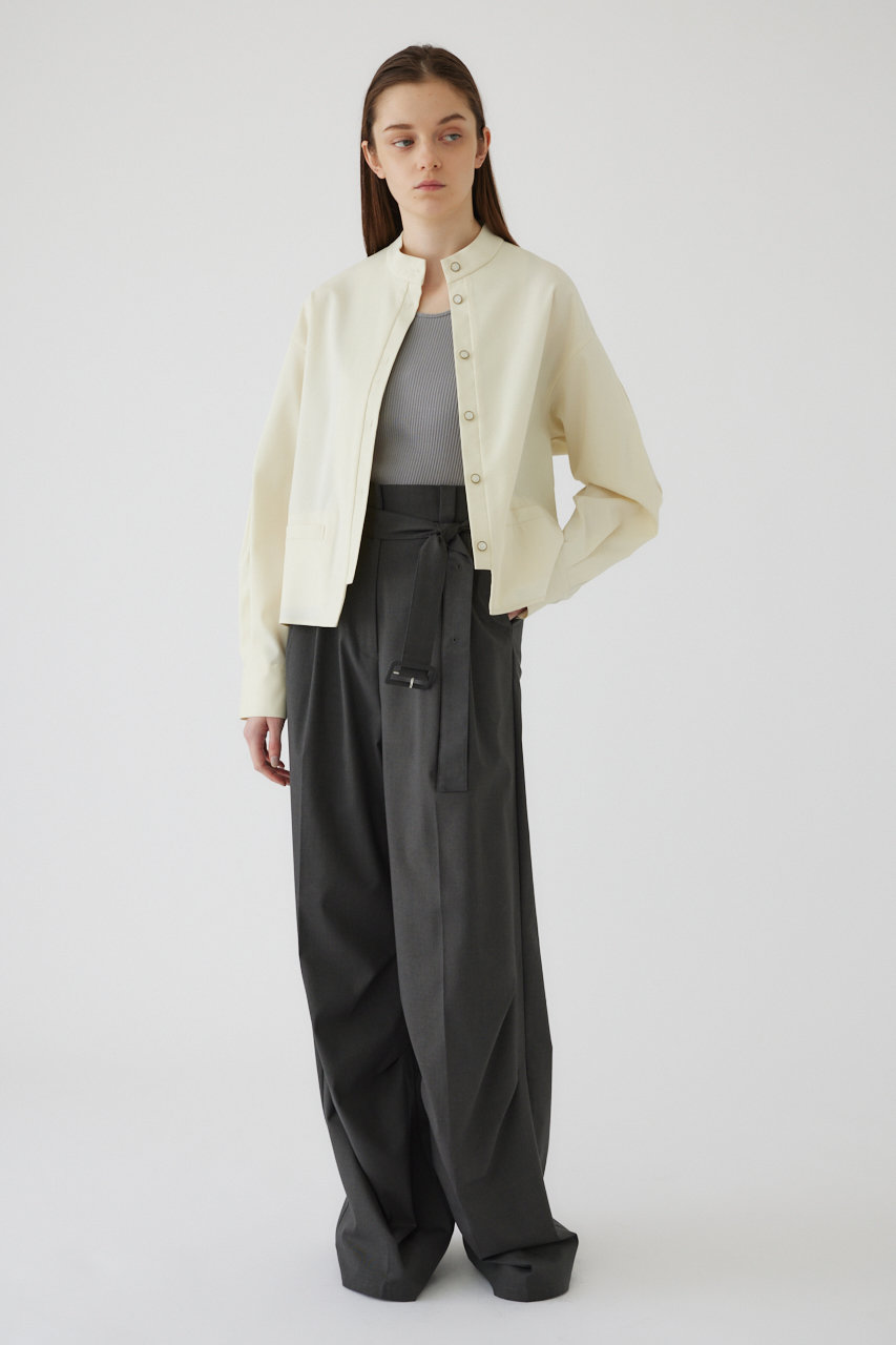 RIM.ARK(リムアーク)｜Band collar formal SH/シャツ/アイボリー の