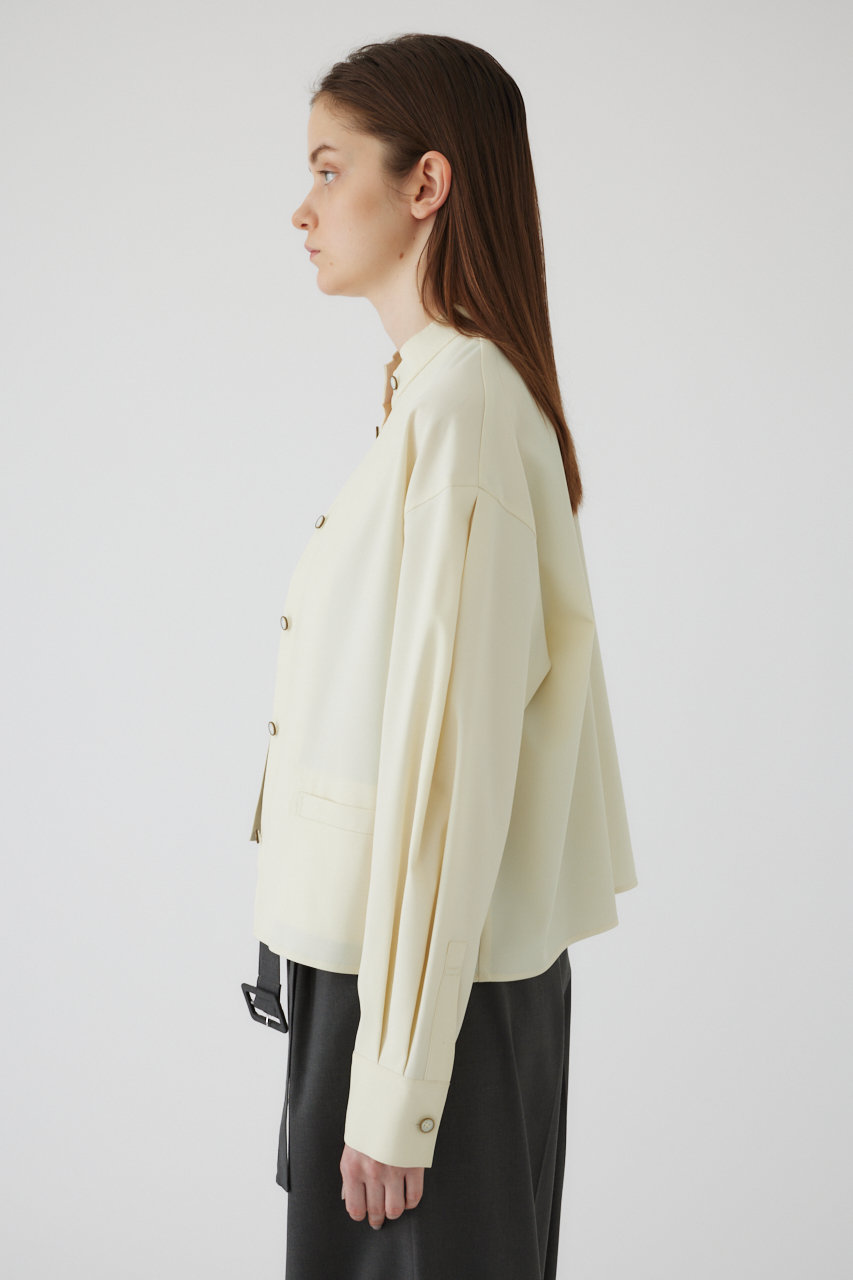 RIM.ARK(リムアーク)｜Band collar formal SH/シャツ/アイボリー の