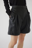 Faux leather half PT/ハーフパンツ