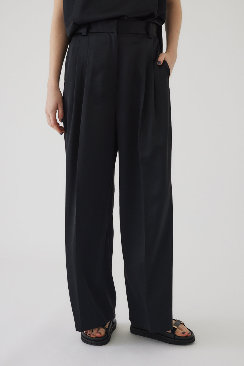 Loose satin slacks/パンツ