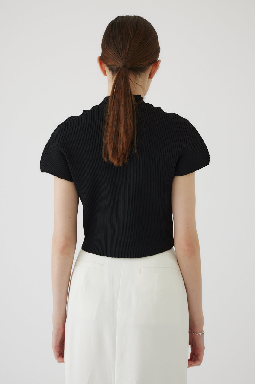 RIM.ARK(リムアーク)｜Half sleeve compact knit/ニット