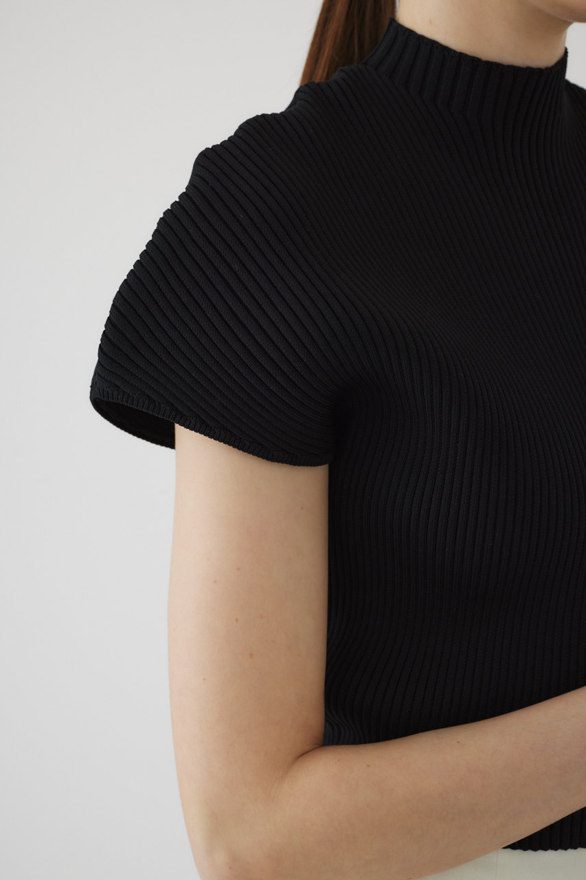 RIM.ARK(リムアーク)｜Half sleeve compact knit/ニット