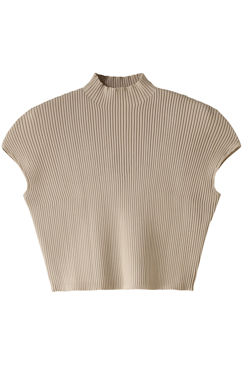 RIM.ARK Half sleeve compact knit/ニット (ライトベージュ, FREE) リムアーク ELLE SHOP RIM.ARK Half sleeve compact knit/ニット (ライトベージュ, FREE) リムアーク ELLE SHOP