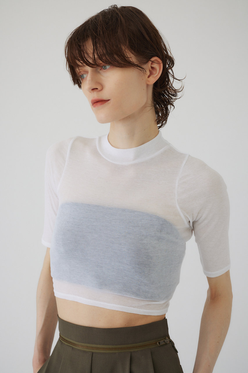 RIM.ARK(リムアーク)｜Cotton tight half sleeve tops/トップス
