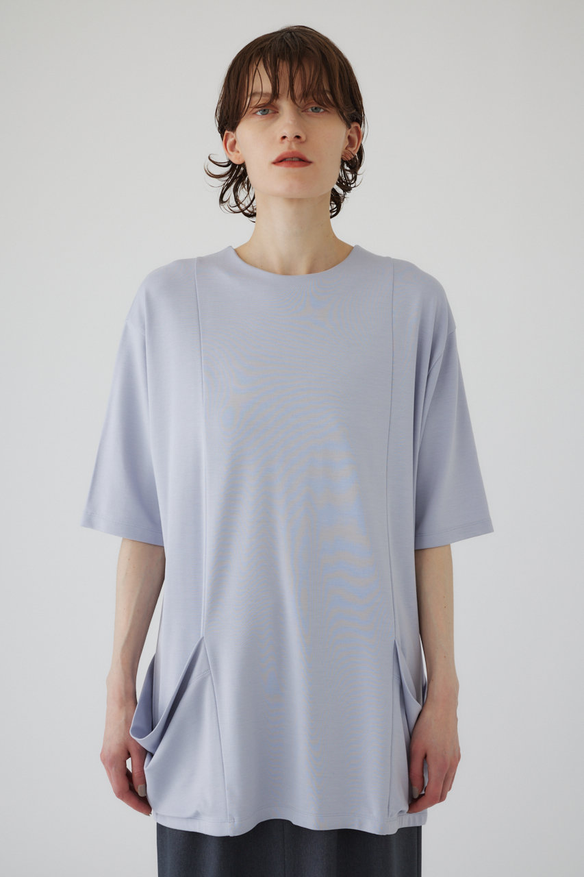 リムアーク/RIM.ARKのDrape pocket cut tops/トップス(ライトブルー/460HAS80-0131)