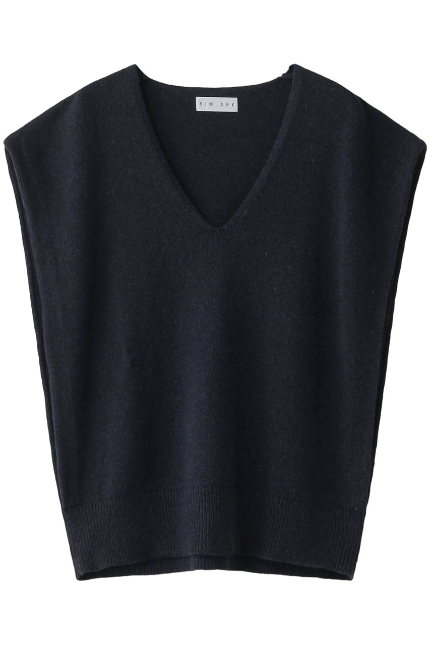 RIM.ARK Melange knit vest/ベスト (ネイビー, FREE) リムアーク ELLE SHOP RIM.ARK Melange knit vest/ベスト (ネイビー, FREE) リムアーク ELLE SHOP