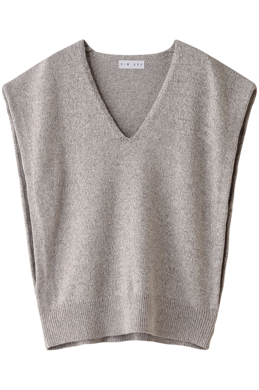 RIM.ARK Melange knit vest/ベスト (ライトグレー, FREE) リムアーク ELLE SHOP RIM.ARK Melange knit vest/ベスト (ライトグレー, FREE) リムアーク ELLE SHOP