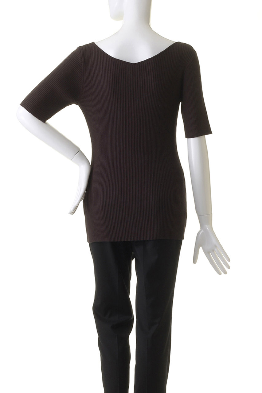 RIM.ARK(リムアーク)｜Both v half sleeve tops/トップス/ブラック の