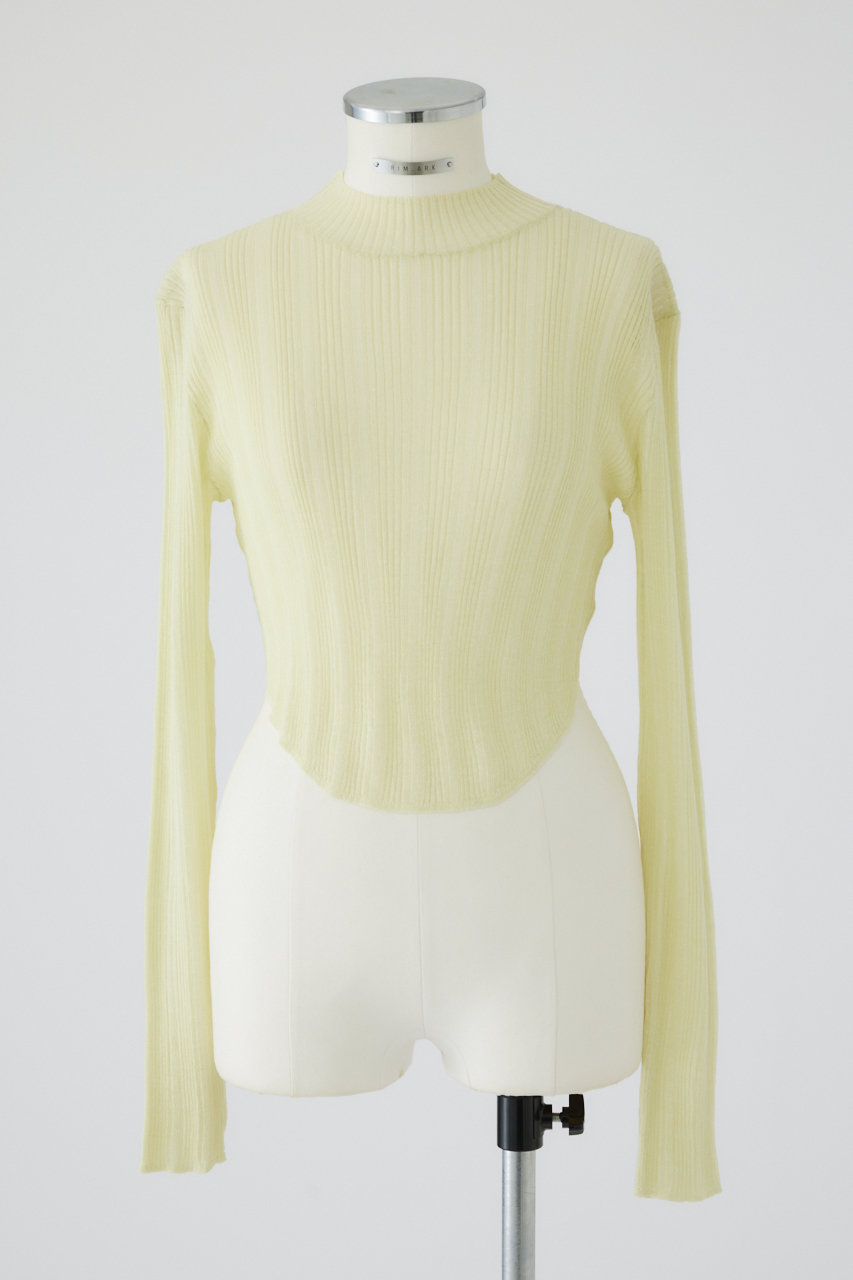 RIM.ARK Linen mix sheer L/S tops/トップス (ライトイエロー, 38) リムアーク ELLE SHOP RIM.ARK Linen mix sheer L/S tops/トップス (ライトイエロー, 38) リムアーク ELLE SHOP
