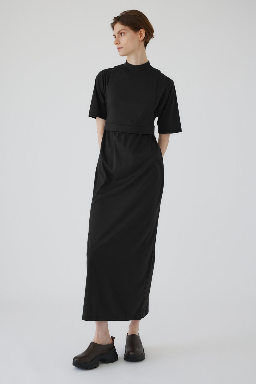 リムアーク　ワンピース　ブラック RIM.ARK(リムアーク)｜Tops set cut dress/ワンピース/ブラック