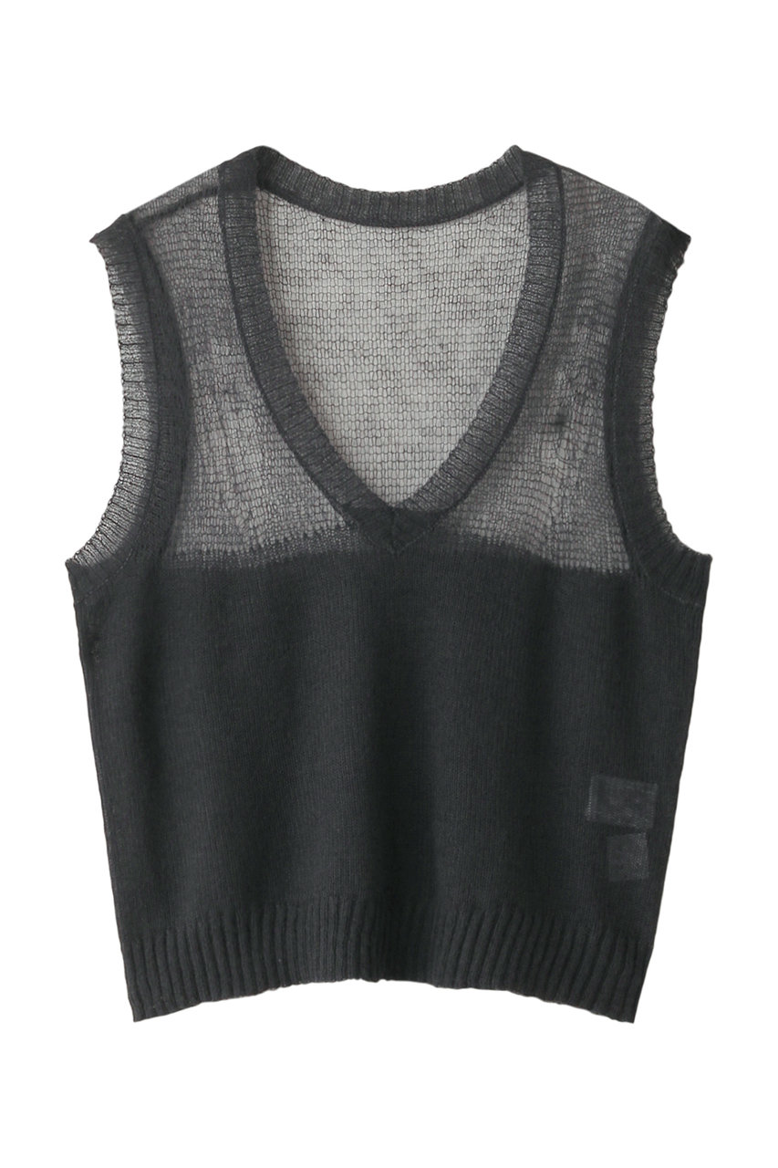 リムアーク/RIM.ARKのMohair mix minimum knit vest/ニットベスト(ダークグレー/460HAS70-0981)