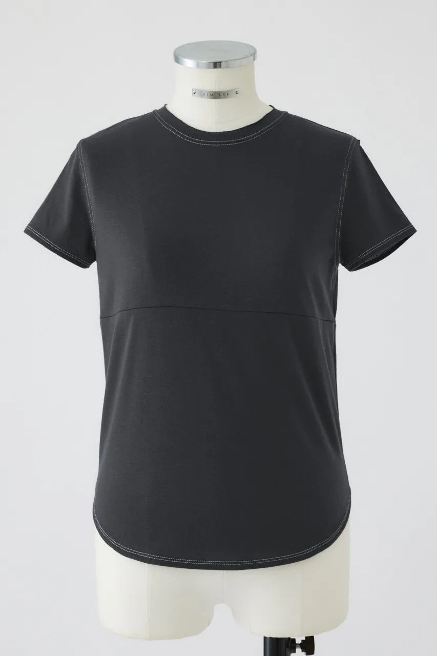 RIM.ARK Color changing stitch T/SH/Tシャツ (グレー, FREE) リムアーク ELLE SHOP RIM.ARK Color changing stitch T/SH/Tシャツ (グレー, FREE) リムアーク ELLE SHOP